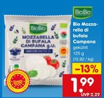Bio Mozzarella di bufala Campana Angebote von BioBio bei Netto Marken-Discount Koblenz für 1,99 €