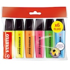 6 surligneurs " Boss original " - STABILO en promo chez Carrefour Montélimar à 3,95 €