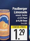 Limonade Peach im EDEKA Prospekt Limonade Peach von Paulberger im aktuellen EDEKA Prospekt für 1,29 €