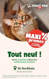 Prospectus Maxi Zoo à Treillières, "Tout neuf !", 4 pages, 29/07/2026 - 05/08/2026