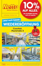 Netto Marken-Discount Prospekt für Coesfeld: "Wiedereröffnung - 10% auf ALLES", 4 Seiten, 17.02.2026 - 21.02.2026