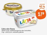 Lätta oder Rama Angebote bei tegut Stuttgart für 1,29 €