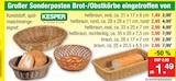 Brot-/Obstkörbe hellbraun oval im Angebot bei Zimmermann in Hildesheim Brot-/Obstkörbe hellbraun oval Angebote von KESPER bei Zimmermann Hildesheim für 1,49 €