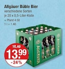 Bueble Bier im V-Markt Prospekt Büble Bier von Allgäuer im aktuellen V-Markt Prospekt für 13,99 €
