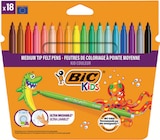 18 feutres de coloriage pointe moyenne - BIC Kids en promo chez Intermarché Contact Montbéliard à 2,96 €