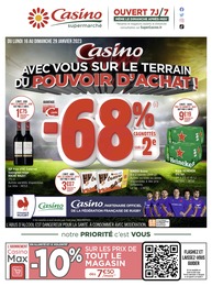 Casino Supermarchés Catalogue "Casino avec vous sur le terrain du pouvoir d'achat !", 74 pages, Viménil,  16/01/2023 - 29/01/2023