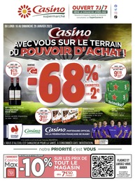 Catalogue Casino Supermarchés à Épinal, avec 74 pages Prospectus Casino Supermarchés à Épinal, "Casino avec vous sur le terrain du pouvoir d'achat !", 74 pages, 16/01/2023 - 29/01/2023