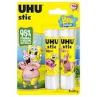 2 bâtons de colle - UHU en promo à 2,76 € chez Carrefour 2 bâtons de colle - UHU dans le catalogue Carrefour