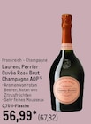 Cuvée Rosé Brut Champagne AOP von Laurent Perrier für 67,82 € bei METRO im Angebot Cuvée Rosé Brut Champagne AOP von Laurent Perrier im aktuellen METRO Prospekt