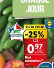 Promo Mini concombres à 0,97 € dans le catalogue Lidl à Cantaing-sur-Escaut