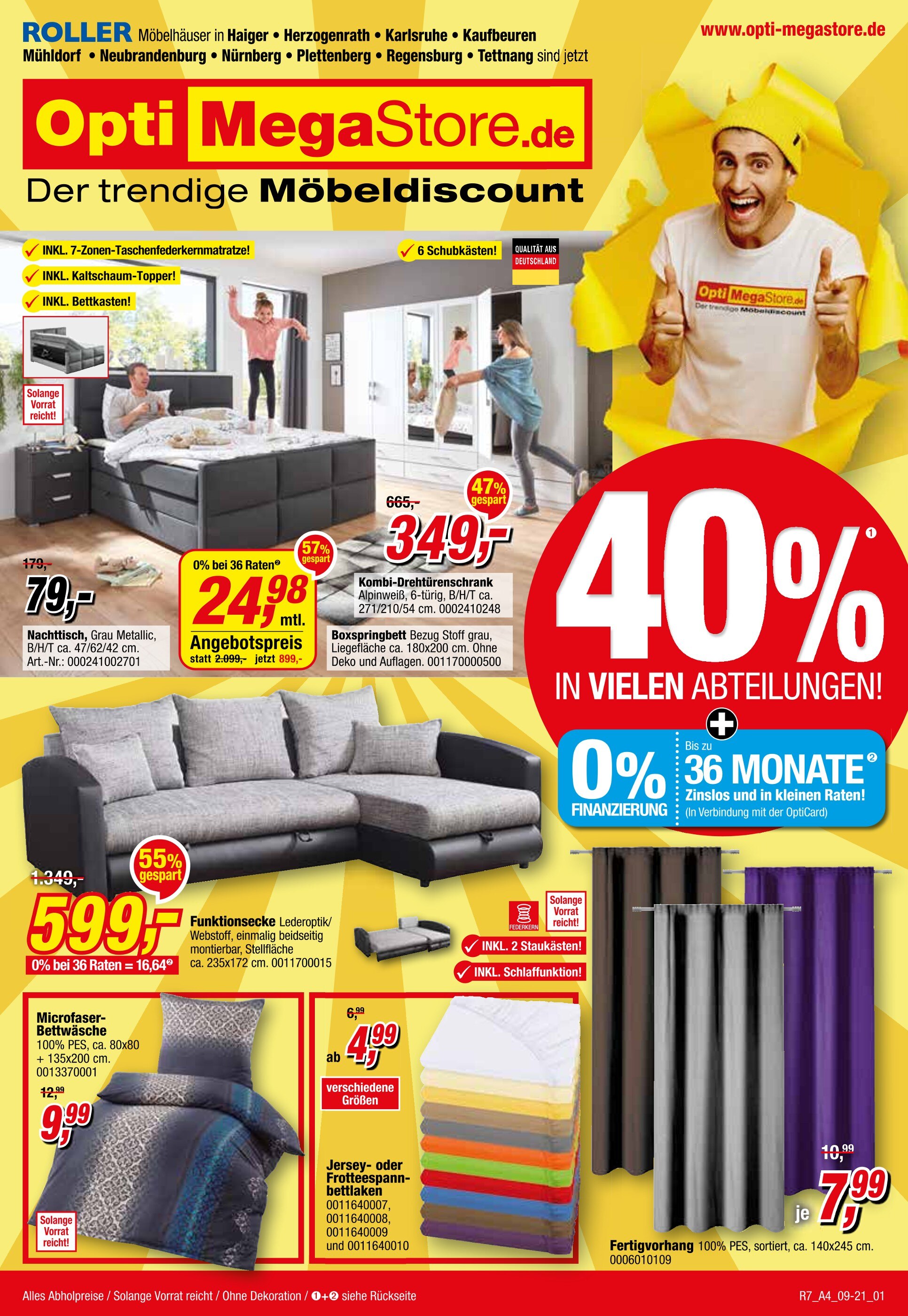 Opti-Megastore Prospekt für Nürnberg mit 20 Seiten Opti-Megastore Prospekt für Nürnberg: "40% IN ALLEN ABTEILUNGEN!", 20 Seiten, 02.10.2021 - 16.10.2021