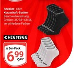 Sneaker- oder Kurzschaft-Socken im Angebot bei GLOBUS in Hanau Sneaker- oder Kurzschaft-Socken Angebote von CHIEMSEE bei GLOBUS Hanau für 6,99 €