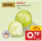 Aktuelles Weißkohl Angebot bei Netto Marken-Discount in Bremerhaven ab 0,79 €