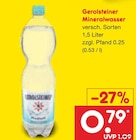 Mineralwasser Angebote von Gerolsteiner bei Netto Marken-Discount Bremen für 0,79 €