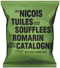 Tuiles de pois chiches soufflées au romarin - LES NIÇOIS - Intermarché Tuiles de pois chiches soufflées au romarin - LES NIÇOIS à 1,19 € dans le catalogue Intermarché