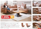 Leder-Wohnlandschaft, Leder-Relaxsessel oder Couchtisch Angebote von Cantus bei XXXLutz Möbelhäuser Friedrichshafen für 449,00 €