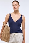Top sans manches en crochet dans le catalogue Monoprix Margaret
