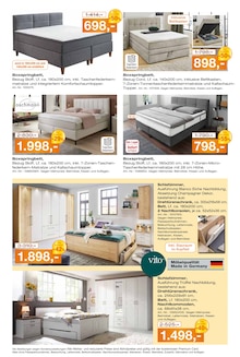 Boxspringbett im Möbel Inhofer Prospekt "WSV" mit 14 Seiten (München)