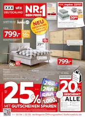Schlafzimmer Angebote im Prospekt "NR. 1 BEIM PREIS" von XXXLutz Möbelhäuser auf Seite 1
