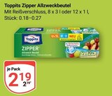 Zipper Allzweckbeutel im Angebot bei GLOBUS in Herne Zipper Allzweckbeutel Angebote von Toppits bei GLOBUS Herne für 2,19 €