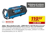 Akku-Baustellenradio GPB 18 V-2 SC Professional im Angebot bei toom Baumarkt in Witten Akku-Baustellenradio GPB 18 V-2 SC Professional Angebote von Bosch bei toom Baumarkt Witten für 119,99 €