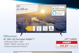 43” UHD-LED-Fernseher 43A6N von Hisense im aktuellen METRO Prospekt