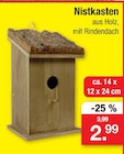 Nistkasten im Angebot bei Zimmermann in Wunstorf Nistkasten Angebote bei Zimmermann Wunstorf für 2,99 €