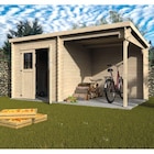 Abri de jardin monopente avec pergola en Sapin du Nord NOA, surface ext. hors tout 10,46 m² - Decor Et Jardin en promo chez Castorama Vitry-sur-Seine à 999,90 €