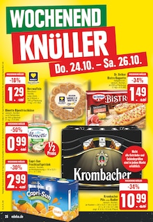 Krombacher im EDEKA Prospekt "Aktuelle Angebote" mit 28 Seiten (Dinslaken)