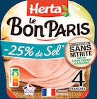 Promo Le Bon Paris Jambon Sel Réduit Conservation Sans Nitrite à 0,79 € dans le catalogue Intermarché Express à La Garenne-Colombes