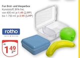 Fun Brot- und Vesperbox 400 ml Angebote von Rotho bei GLOBUS Wolfenbüttel für 1,49 €