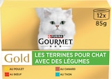 Pâtée pour chat les terrines avec des légumes - GOURMET GOLD dans le catalogue Intermarché Super