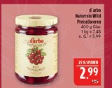 Naturrein Wild Preiselbeeren im Angebot bei Marktkauf in Bautzen Naturrein Wild Preiselbeeren Angebote von d'arbo bei Marktkauf Bautzen für 2,99 €