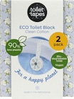 WC-Stein Toilet Block Clean Cotton Angebote von toilet tapes ECO bei dm-drogerie markt Kempen für 3,45 €