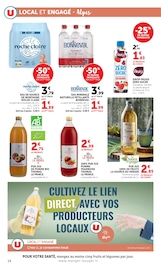 Promos Eau Minérale dans le catalogue "Célébrons LES PRODUCTEURS de chez nous" de U Express Eau Minérale en promo dans le catalogue U Express à la page 14