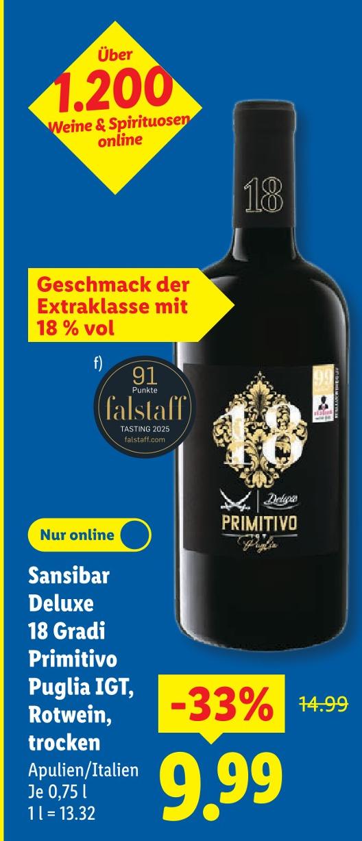 18 Gradi Primitivo Puglia IGT, Rotwein, trocken