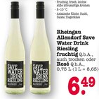 Save Water Drink Riesling fruchtig Q.b.A. Angebote von Allendorf bei E center Wiesbaden für 6,49 €