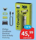 OneBlade Rasierer Face & Body im Angebot bei budni in Pinneberg OneBlade Rasierer Face & Body Angebote von Philips bei budni Pinneberg für 45,99 €