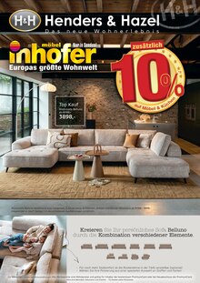 Couch im Möbel Inhofer Prospekt "Henders & Hazel" mit 8 Seiten (Augsburg)