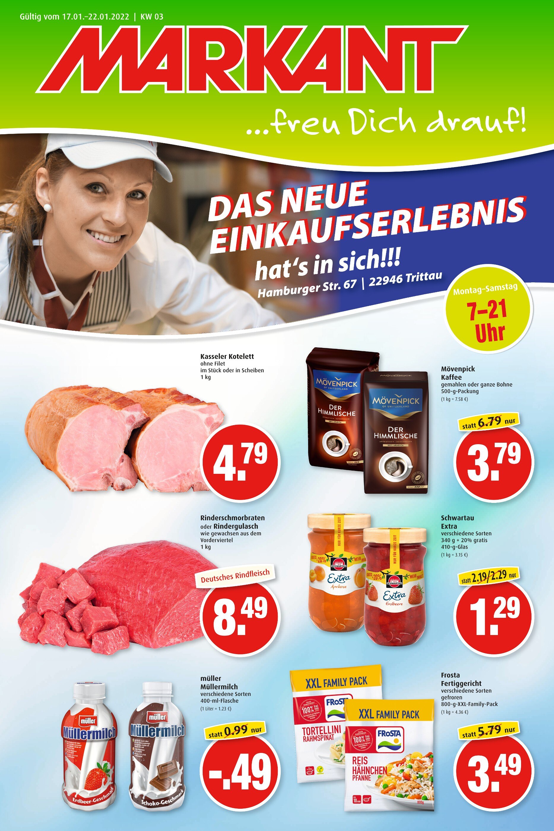 Markant Prospekt für Trittau mit 16 Seiten Markant Prospekt für Trittau: "Top Angebote", 16 Seiten, 17.01.2022 - 22.01.2022