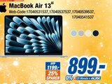 MacBook Air 13“ Angebote von Apple bei expert Saarbrücken für 899,00 €