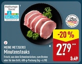 Aktuelle Schweinefleisch Angebote bei ALDI Nord in Wolfsburg Aktuelles Minutensteaks Angebot bei ALDI Nord in Wolfsburg ab 2,79 €