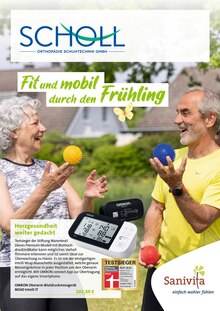 Blutdruckmessgerät im Scholl Orthopädie-Schuhtechnik GmbH Prospekt "Fit und mobil durch den Frühling" mit 6 Seiten (Pforzheim)