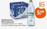Mineralwasser von Adelholzener im aktuellen tegut Prospekt für 5,49 €