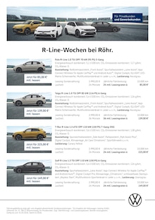Aktueller Volkswagen Prospekt für Waldkirchen und Ungebung, Seite zum blättern Volkswagen Prospekt R-Line-Wochen bei Röhr. mit Seite in Waldkirchen und Umgebung