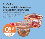Sahne- und Grießpudding von Dr. Oetker im aktuellen V-Markt Prospekt für 0,88 €