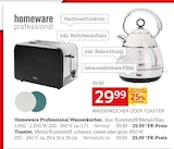 Wasserkocher Angebote von Homeware Professional bei XXXLutz Möbelhäuser Hofheim für 29,99 €
