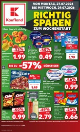Kaufland Supermarkt Prospekt der aktuellen Woche mit 75 Seiten, gültig von 27.07.2026 bis 29.07.2026, in Obernburg und Umgebung Aktueller Kaufland Supermarkt Prospekt in Obernburg und Umgebung, "Hier bin ich richtig" mit 75 Seiten, 27.07.2026 - 29.07.2026