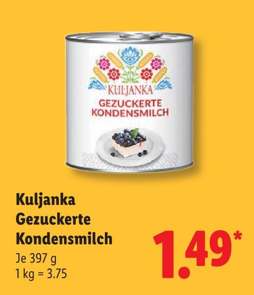 Gezuckerte Kondensmilch