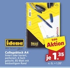 Collegeblock A4 im Angebot bei combi in Lippstadt Collegeblock A4 Angebote von ideena bei combi Lippstadt für 1,35 €